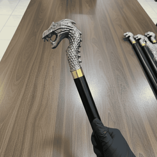 Luxury Dragon Head Walking Cane – Premium Brass Handle & Black Shaft