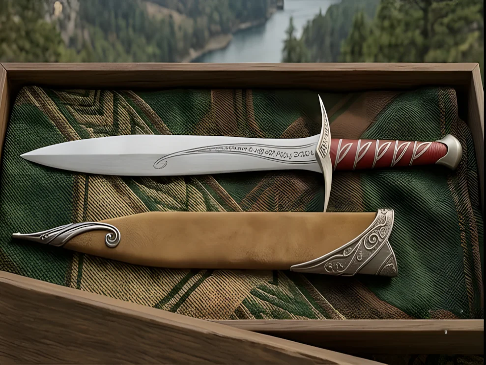 Fantasy Elven Sword with Decorative Scabbard