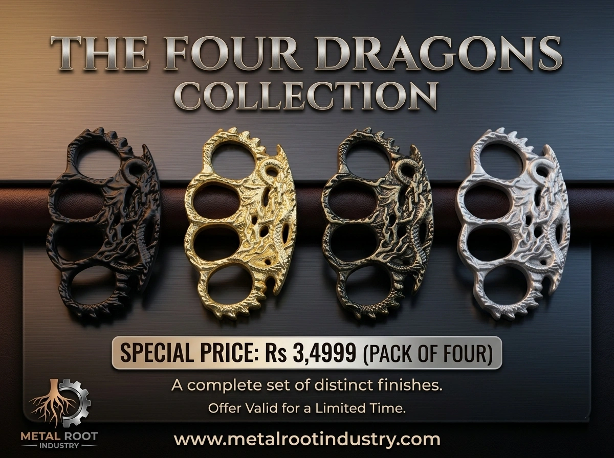 Metal Dragon Brass Knuckles – Pack of 4