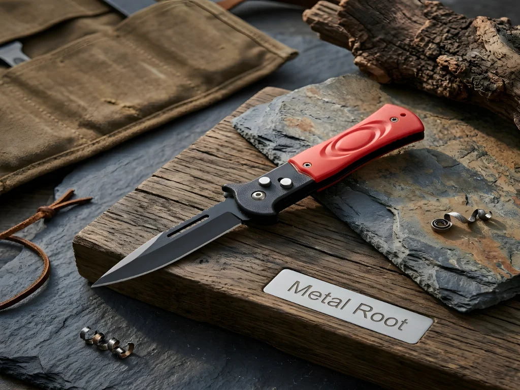 Red Tactical Folding Knife