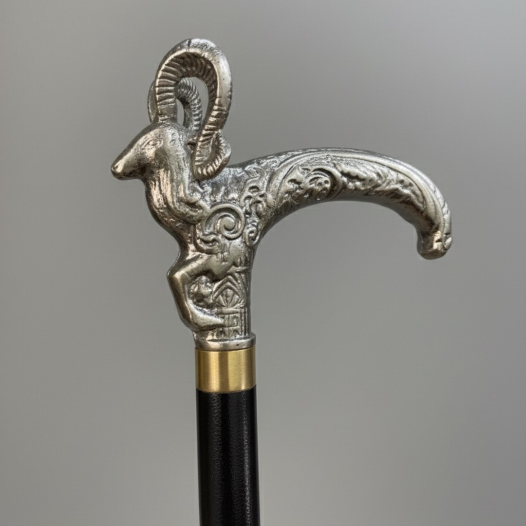 Royal Ram Head Walking Cane